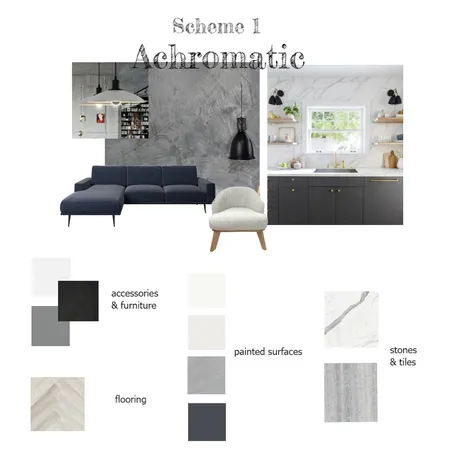 Achromatic Interior Design Mood Board by Sylwia on Style Sourcebook