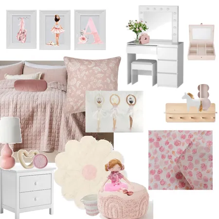 Ballerina Bedroom Interior Design Mood Board by The Ginger Stylist on Style Sourcebook