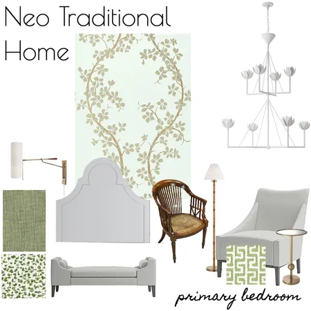 NEO TRAD HOME - Primary Bedroom v2 Interior Design Mood Board by RLInteriors on Style Sourcebook