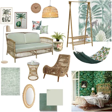Cool Tropical Interior Design Mood Board by radhika on Style Sourcebook