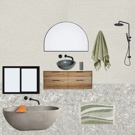 earthy bathroom Interior Design Mood Board by Emma Hurrell Interiors on Style Sourcebook