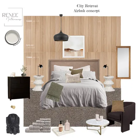 City Retreat Airbnb Interior Design Mood Board by Renee Interiors on Style Sourcebook