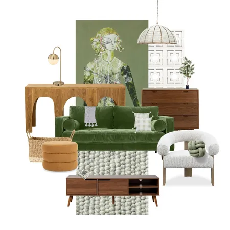 Mid-Century Modern Velvet Lux Interior Design Mood Board by Lilly B on Style Sourcebook