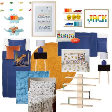 Lego/Dino kids share bedroom Interior Design Mood Board by The Ginger Stylist on Style Sourcebook