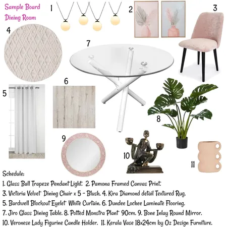 Dining Room Sample Board Interior Design Mood Board by Khosmo on Style Sourcebook