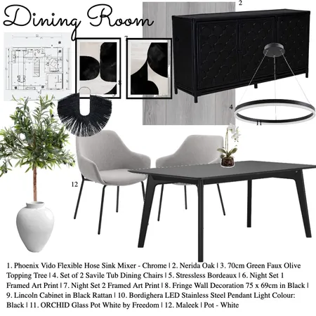 Dining Room Sample Board Interior Design Mood Board by M.Papageorgiou on Style Sourcebook
