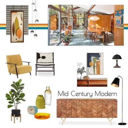 Mid Century Modern 3 Interior Design Mood Board by Styling with Sandi on Style Sourcebook