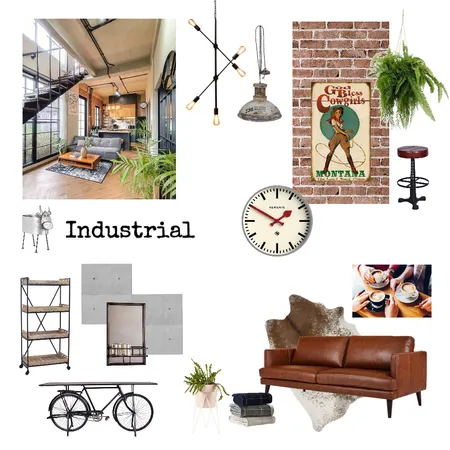 Industrial Interior Design Mood Board by Styling with Sandi on Style Sourcebook
