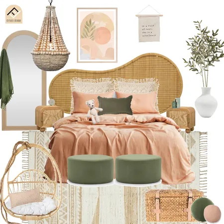 Bohemian Teen girls bedroom Interior Design Mood Board by Five Files Design Studio on Style Sourcebook