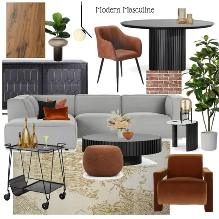 Modern Masculine Interior Design Mood Board by Richard Howard on Style Sourcebook