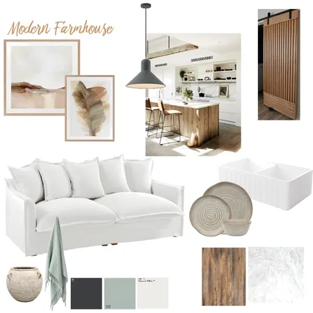 Modern Farmhouse Interior Design Mood Board by Tegan Interiors on Style Sourcebook