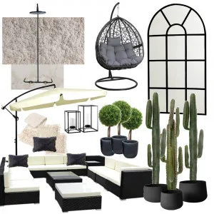 Monochrome Garden Interior Design Mood Board by Ellie Mannix on Style Sourcebook