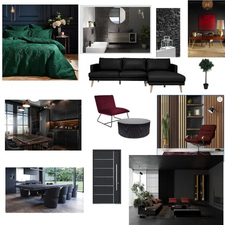 Dark Room mood board Interior Design Mood Board by madihajaved24 on Style Sourcebook