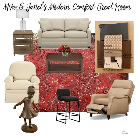 Modern Comfort Great Room Interior Design Mood Board by lauramarindesign on Style Sourcebook