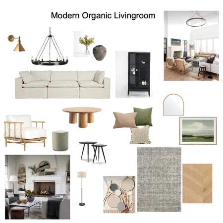 Modern Organic Livingroom Interior Design Mood Board by Knbrook on Style Sourcebook