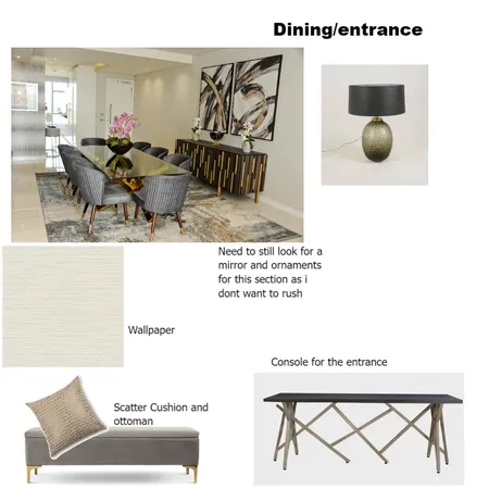 Dining/ Entrance Houghton Interior Design Mood Board by DECOR wALLPAPERS AND INTERIORS on Style Sourcebook