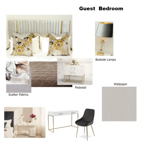 Guest bedroom Houghton Interior Design Mood Board by DECOR wALLPAPERS AND INTERIORS on Style Sourcebook