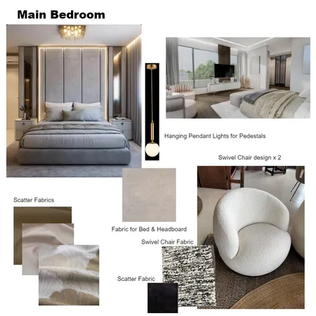 main bedroom Houghton Interior Design Mood Board by DECOR wALLPAPERS AND INTERIORS on Style Sourcebook