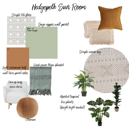 Hedgepeth Sun Room Interior Design Mood Board by sienhedge on Style Sourcebook