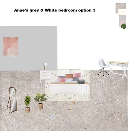 Anae's White, Grey and Pink Themed Bedroom Interior Design Mood Board by Asma Murekatete on Style Sourcebook