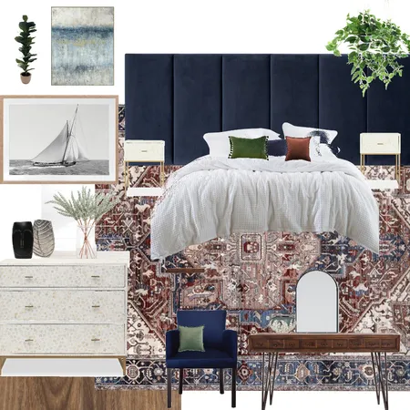 Modern Boho Master Bedroom Interior Design Mood Board by Ssundar on Style Sourcebook