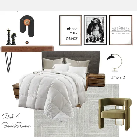 bedroom 4 - Sons Room Interior Design Mood Board by Megha on Style Sourcebook