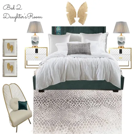 bedroom 2 -DAUGHTERS ROOM Interior Design Mood Board by Megha on Style Sourcebook