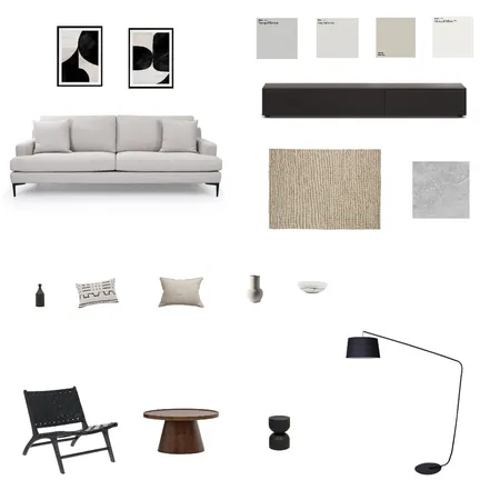 Mod 3 - Contemporary Living Room Interior Design Mood Board by Aelea Atelier on Style Sourcebook