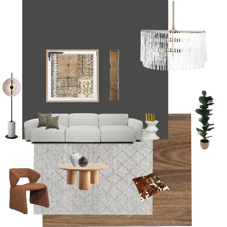 Black statmenet wormy living room Interior Design Mood Board by SHIRA DAYAN STUDIO on Style Sourcebook