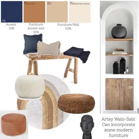 Complementary artsy wabi-sabi Interior Design Mood Board by Clairepean on Style Sourcebook