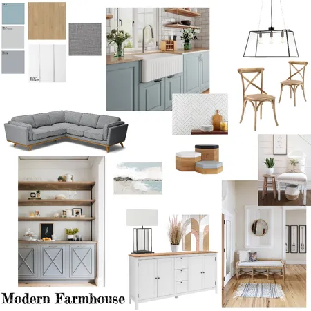Modern Farmhouse Interior Design Mood Board by felicialoree on Style Sourcebook