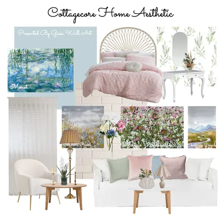 Cottagecore Home Aesthetic Interior Design Mood Board by Gioia Wall Art on Style Sourcebook