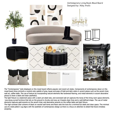 Contemporary Living Room Mood Board Interior Design Mood Board by AbbyA on Style Sourcebook