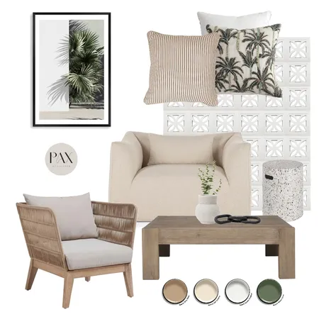 Outdoor Tropical & Neutral Interior Design Mood Board by PAX Interior Design on Style Sourcebook