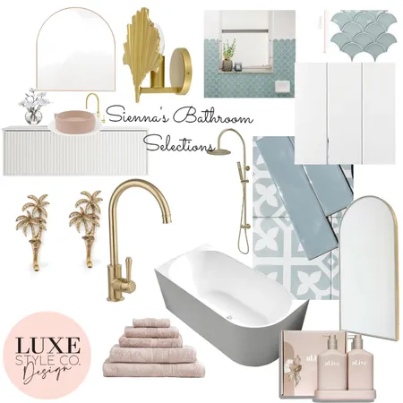 Siennas Bathroom Interior Design Mood Board by Luxe Style Co. on Style Sourcebook