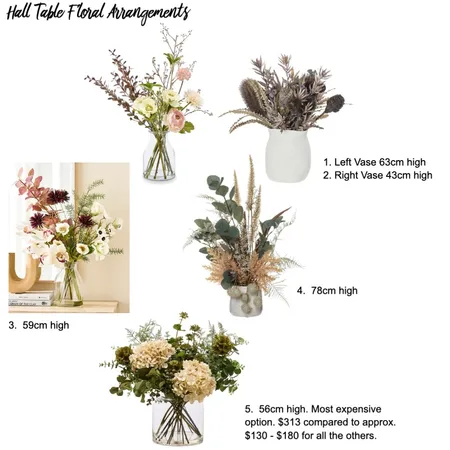 Hall Table Floral Arrangements Interior Design Mood Board by smuk.propertystyling on Style Sourcebook