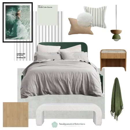 Fresh Crisp Bedroom Makeover Interior Design Mood Board by Amalgamated Interiors on Style Sourcebook