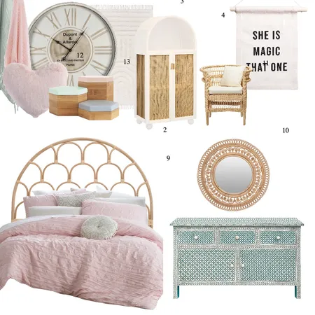 GIRLS BEDROOM Interior Design Mood Board by pattern arrangements on Style Sourcebook