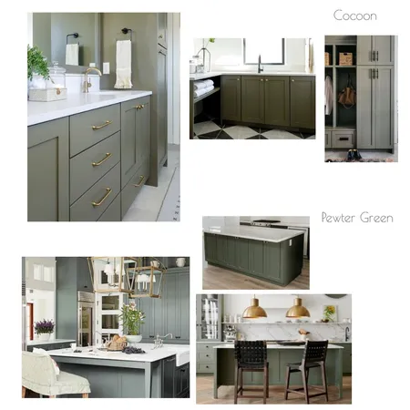 Cocoon & Pewter Green - Sherwin Williams Interior Design Mood Board by breehassman on Style Sourcebook