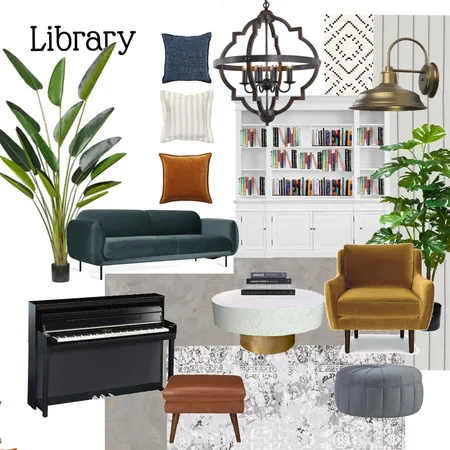 Library modified pillow and added sofa Interior Design Mood Board by Erick Pabellon on Style Sourcebook