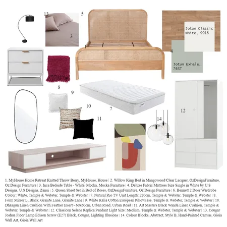 Bedroom Interior Design Mood Board by malakradwan on Style Sourcebook