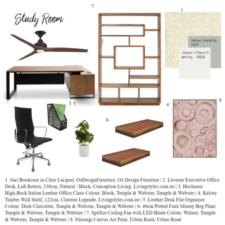 Study room Interior Design Mood Board by malakradwan on Style Sourcebook