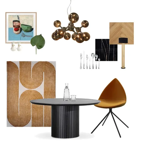 dinner Interior Design Mood Board by Black turtle interiors on Style Sourcebook