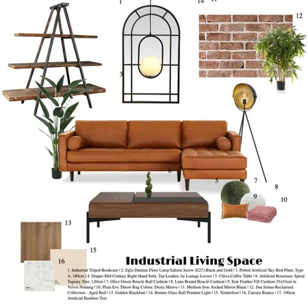 Industrial loft living Interior Design Mood Board by lashadh on Style Sourcebook