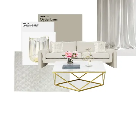 לוח טקסטיל מודרני מינימליסטי Interior Design Mood Board by Kristinahomestyling on Style Sourcebook