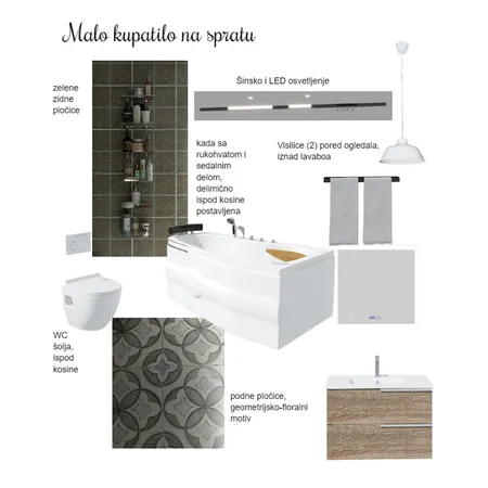 Malo kupatilo - potkrovlje Interior Design Mood Board by Fragola on Style Sourcebook