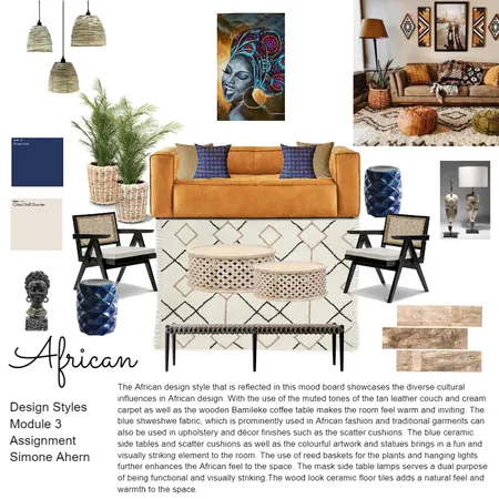 African Lounge Interior Design Mood Board by SimoneAhern on Style Sourcebook