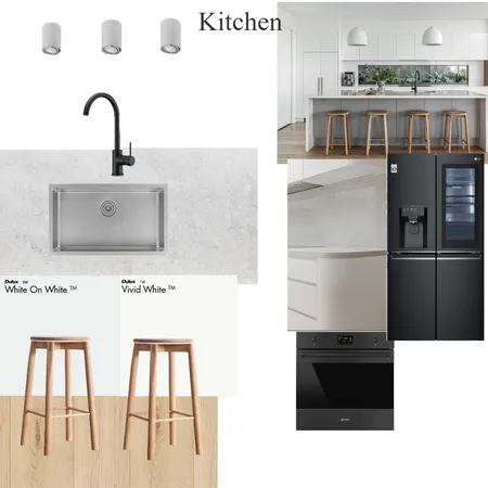 kitchen elba white-black- natural oak HD Interior Design Mood Board by Ngoc Han on Style Sourcebook