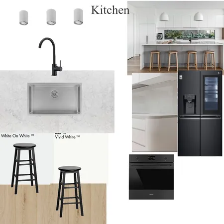 kitchen elba white black stool- natural HD plus Interior Design Mood Board by Ngoc Han on Style Sourcebook