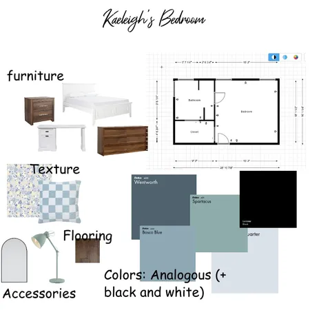 Kaeleigh's Bedroom 1st hour Mood Board Interior Design Mood Board by kaeleighrp on Style Sourcebook